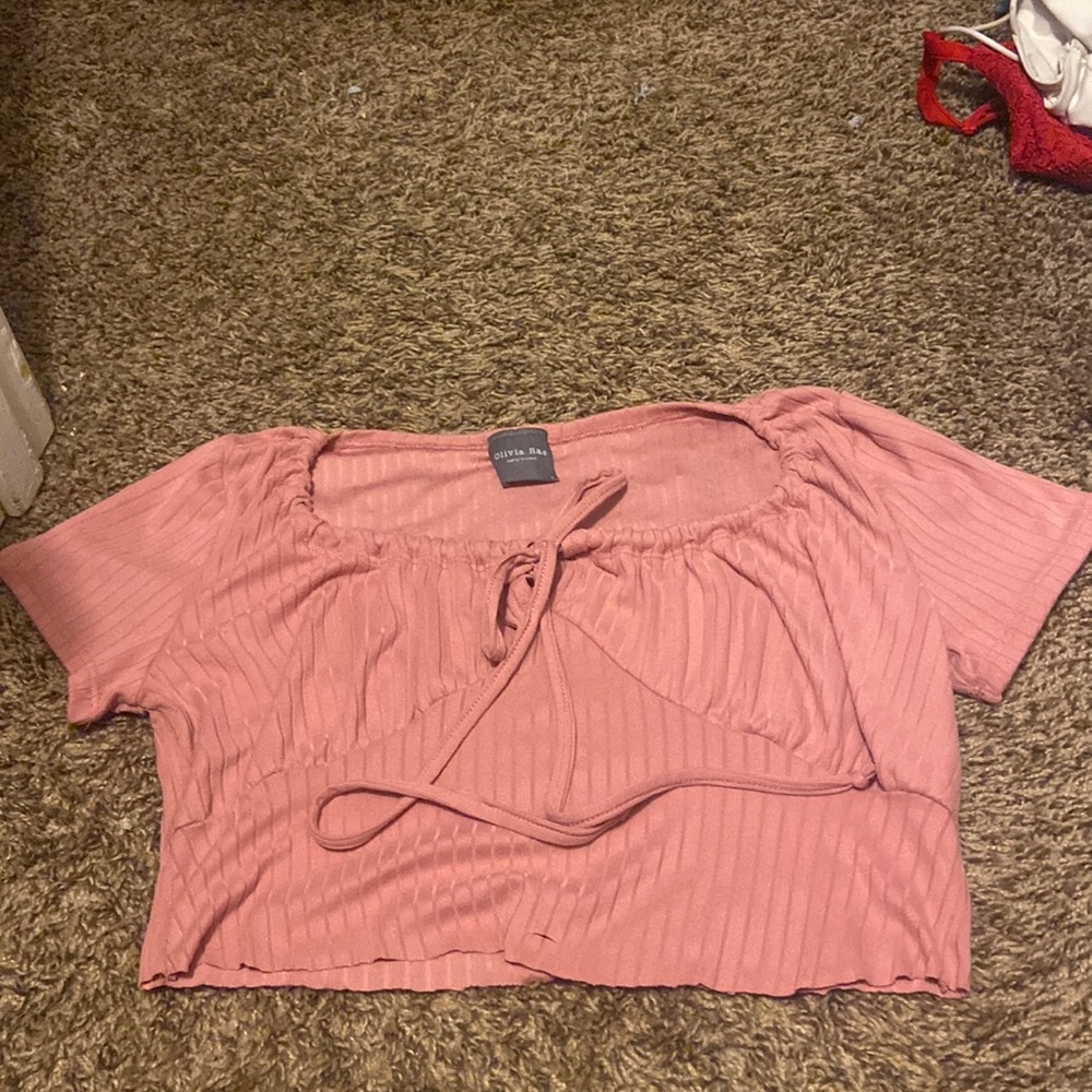 Pink crop top